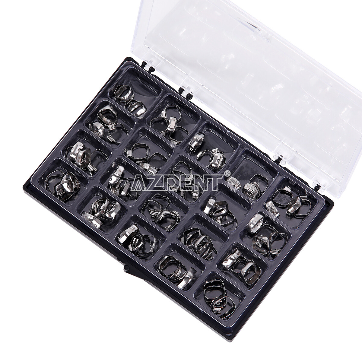 80pcs AZDENT Dental Orthodontic 1st Molar Bands with Buccal Tube MBT.022 16#-35#