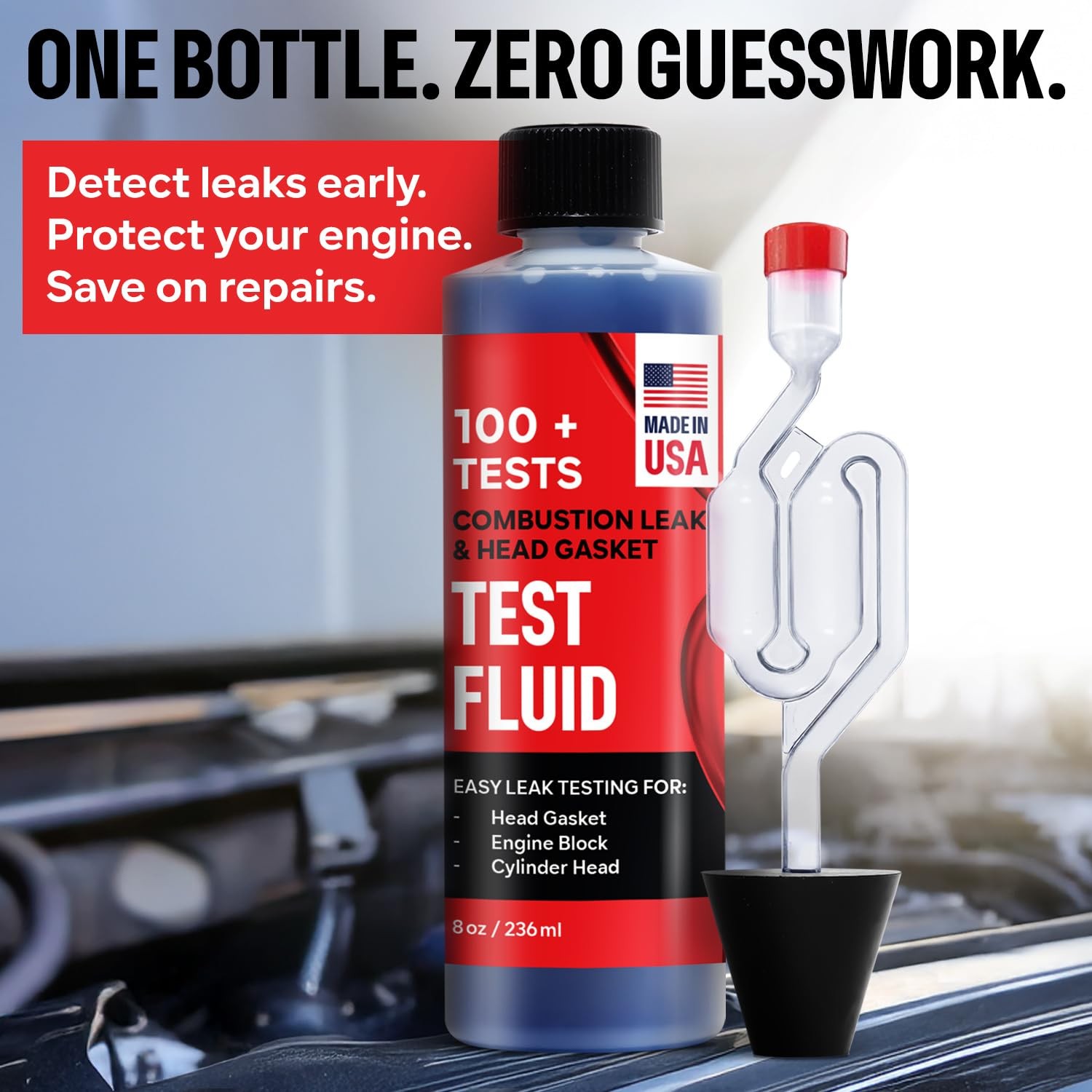 Combustion Leak Test Kit Over 100 Tests Head Gasket Leak Detector Tool