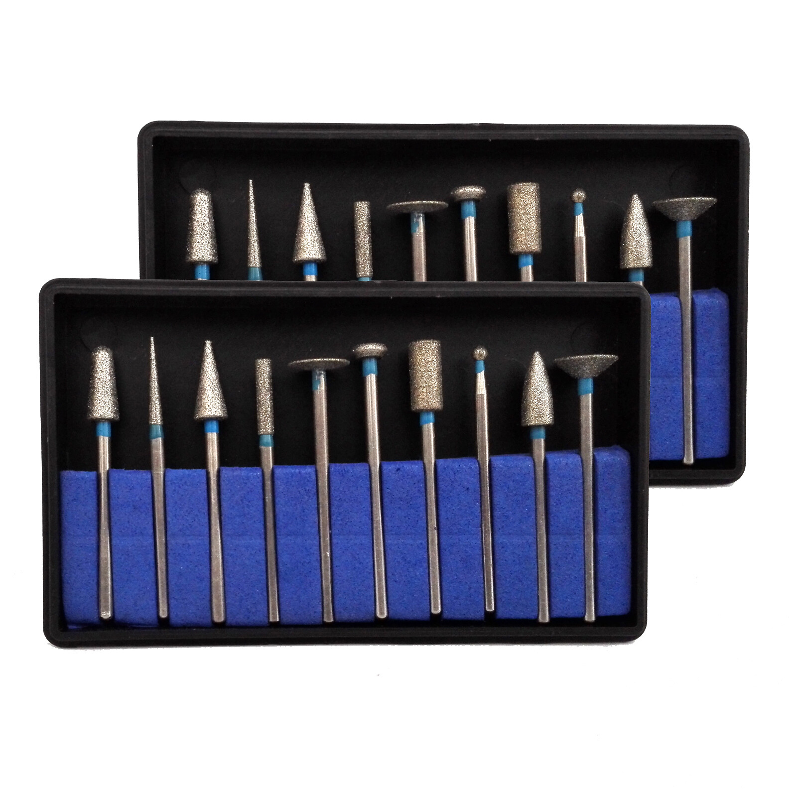 20Pcs Dental Lab Sintered Diamond Point Polisher Hp Shank Rotary Bur 2.35mm