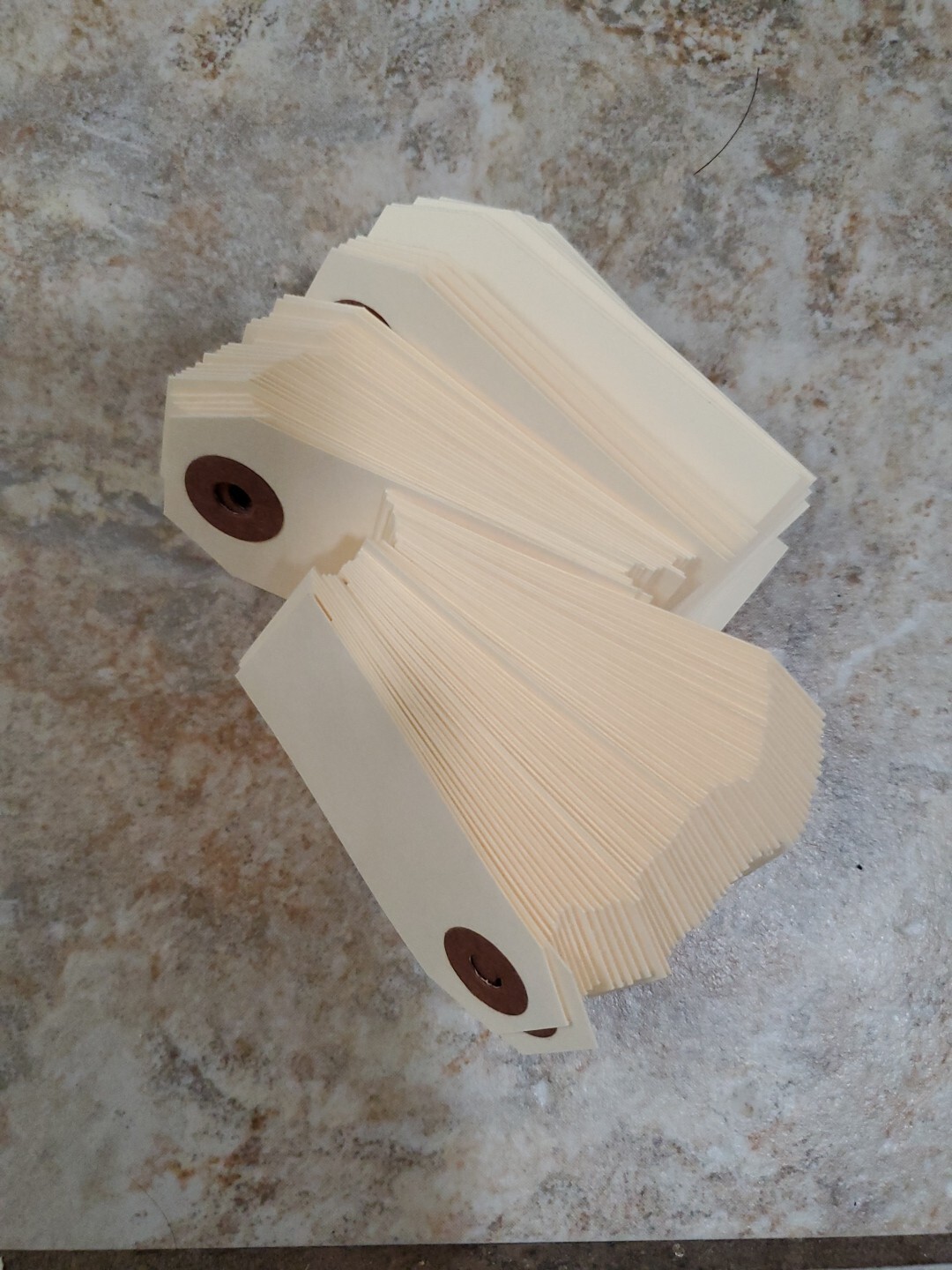 Pack of 100 Size 1 Manila Inventory Shipping Hang Tags 2 3/4″ x 1 3/8″