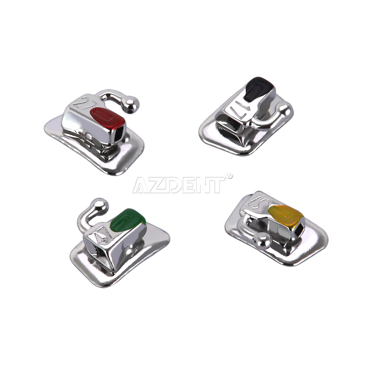 200X AZDENT Dental Orthodontic Buccal Tubes 2nd Molar Non-Conv Bondable MBT.022
