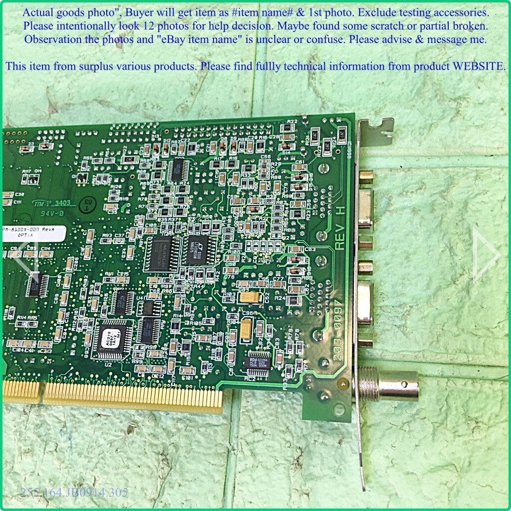 COGNEX VPM-8100X-000, Image Acquisition Card Rev A as in photos, sn:RANDOM, SALE