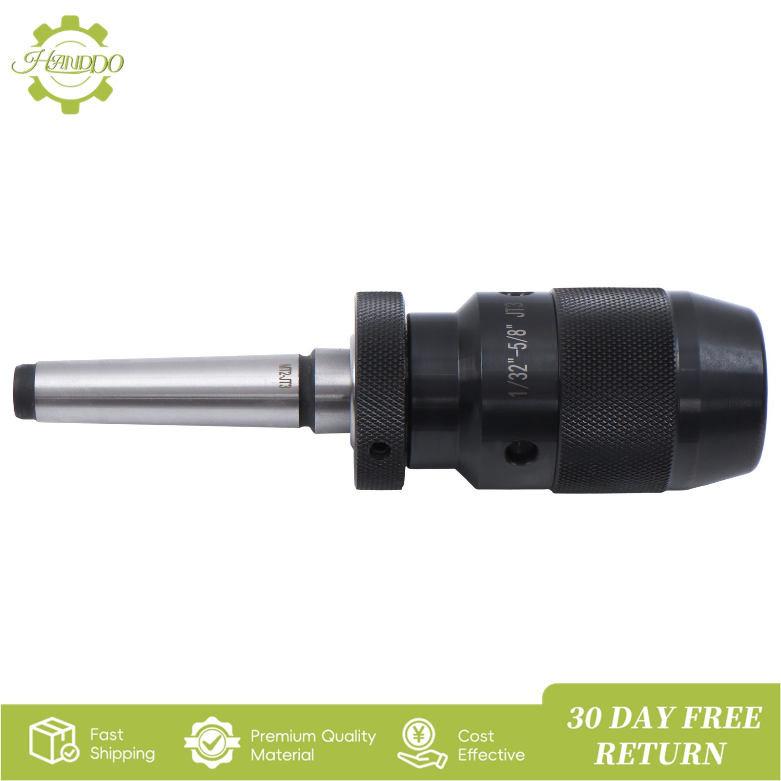 Premium 1/32″ – 5/8″ Keyless Drill Chuck & JT3 – MT2 Straight Shank Arbor CNC