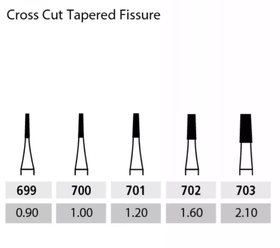 FG700L Carbide Burs High speed Handpiece 30 X FG-700L 30 Burs. Made In Canada