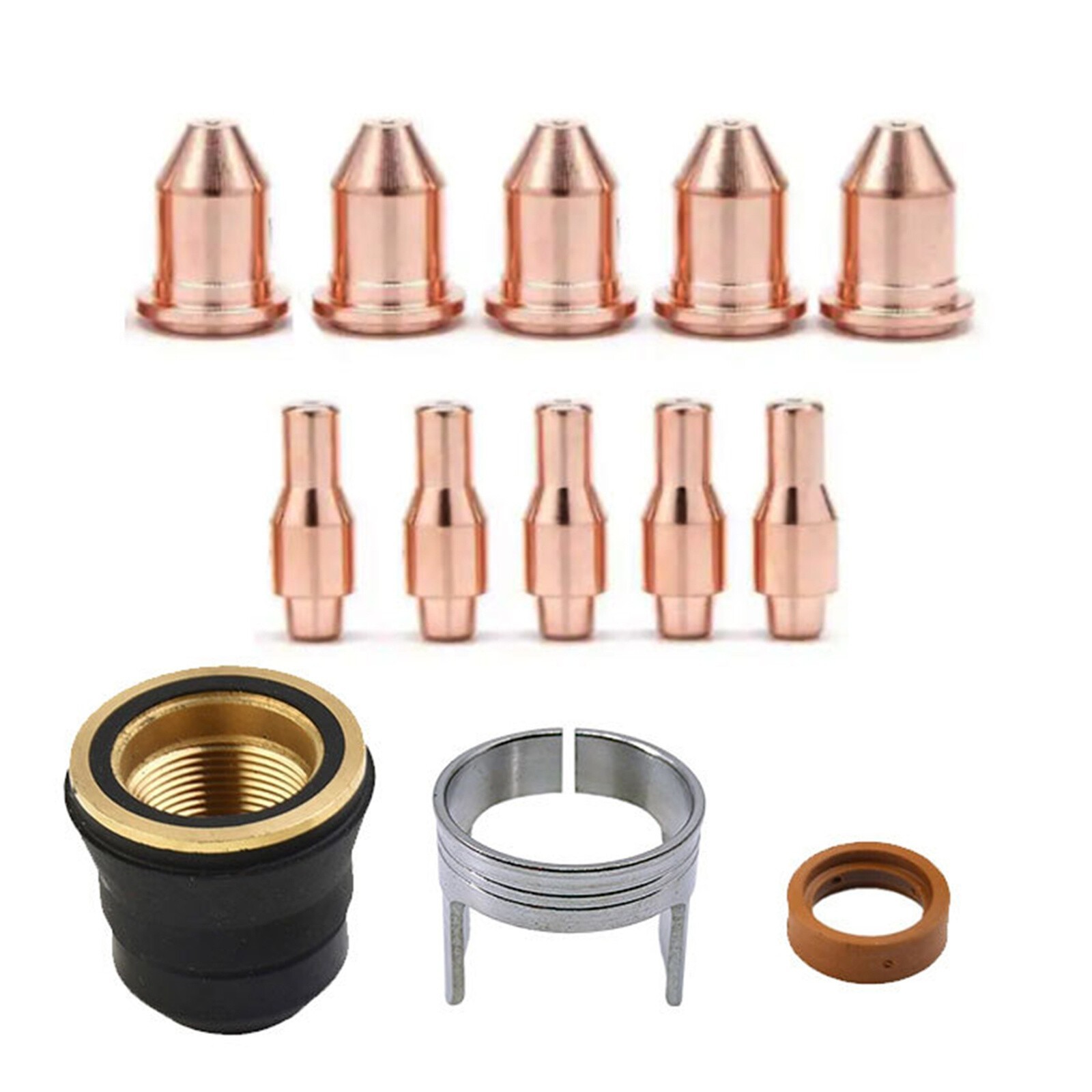 13Pack Titanium 45A Plasma Cutter Nozzle And Electrode Replacement Kit