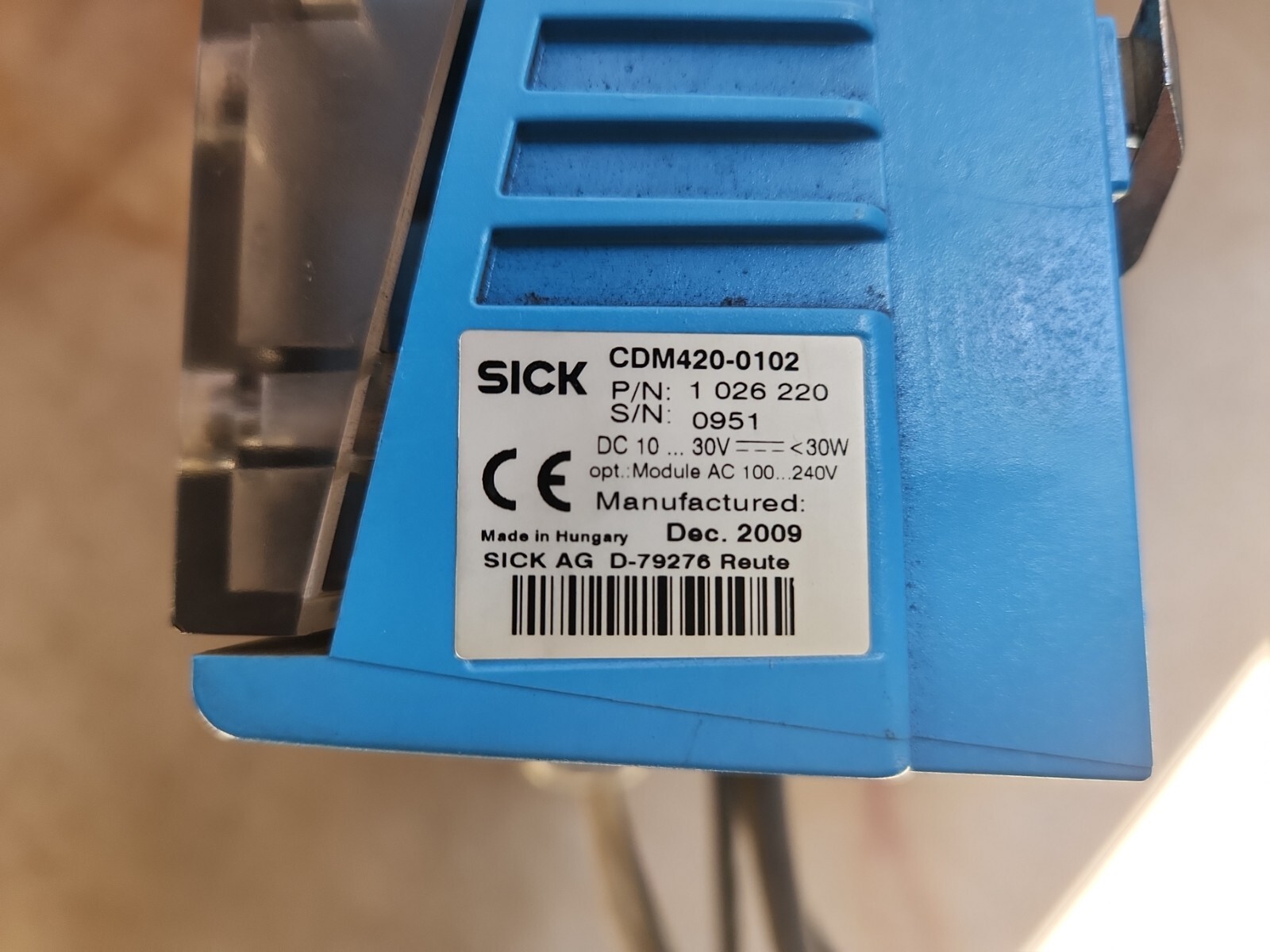 SICK CDM420-0102 POWER SUPPLY MODULE 1 226 220