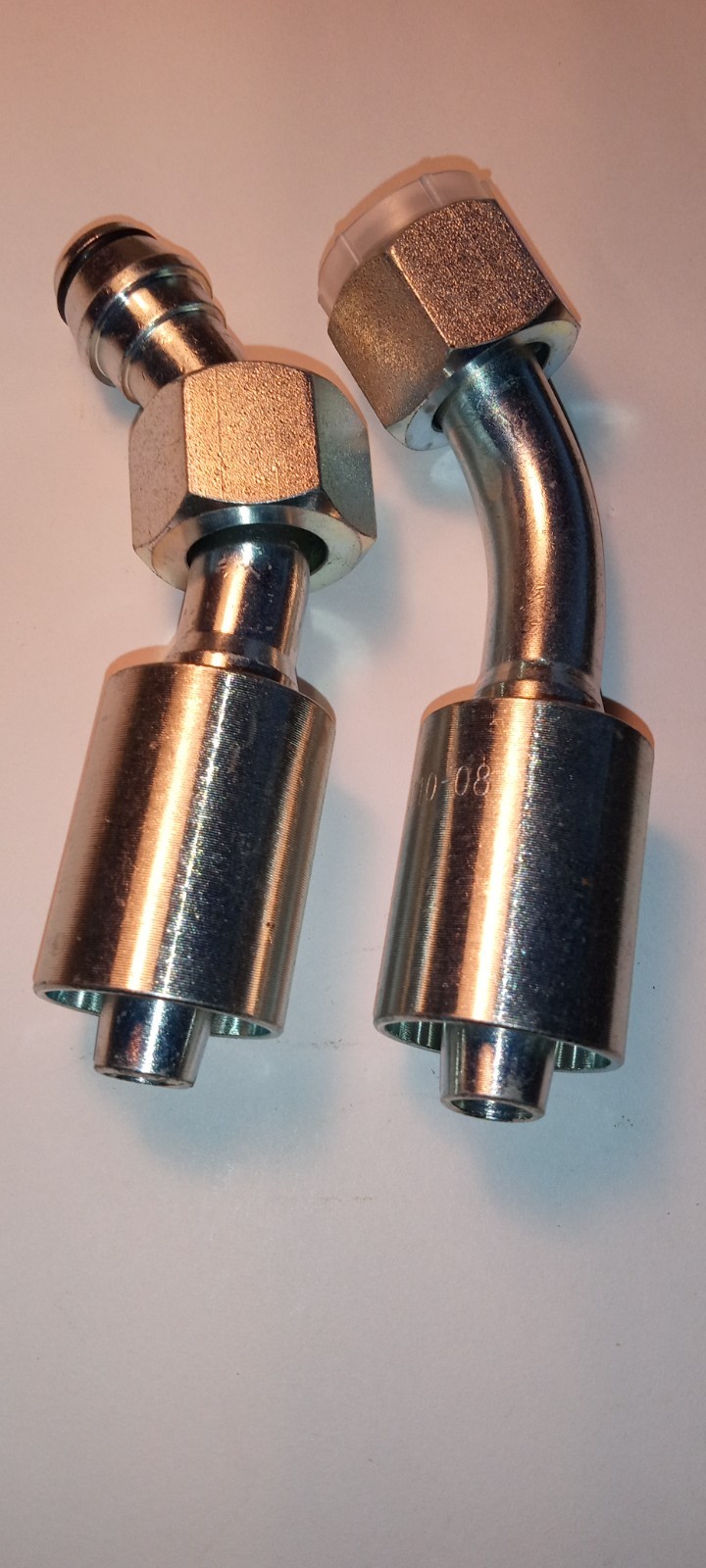 M22 x 1.5 Metric hydraulic fitting 45° Crimp On Ferrule, 20441-22-08 & 00110-08
