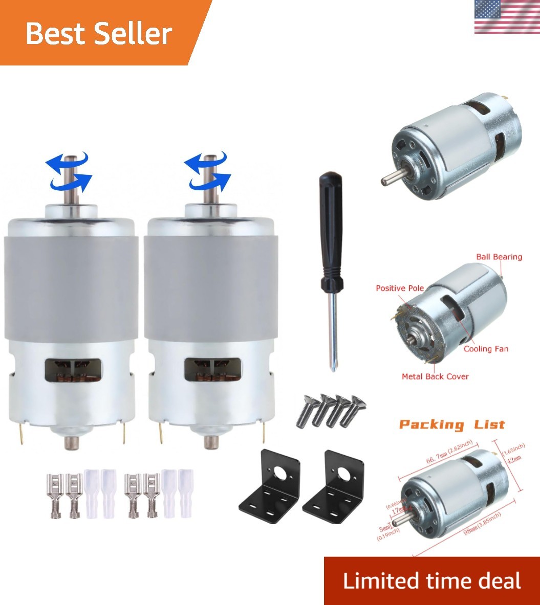 Compact 775 DC High-Power Motor Set – 12V to 24V, 20,000 RPM for DIY Innovations