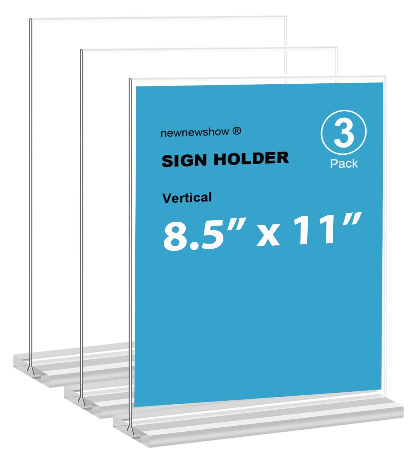 Acrylic 8.5×11 Clear Sign Holder Display Stand Plastic Card Holder Acrylic