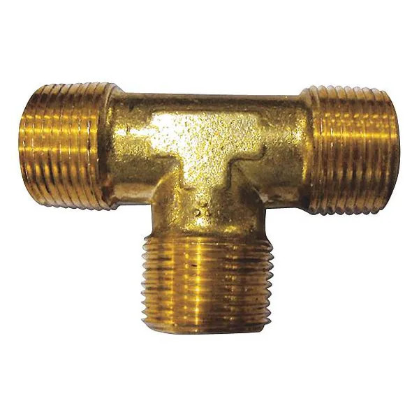 Manufacturer Varies Tee Brass Male Tee, 1/2 in Male NPT X 1/2 in Male NPT 6AYV4
