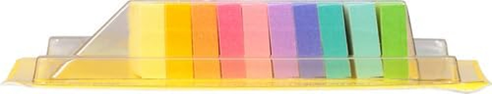 Post-It Page Markers, Assorted Bright Colors, 1/2 in X 2 In, 50 Markers/Pad, 10