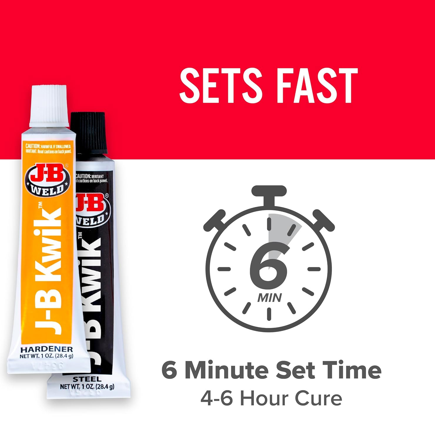 J-B Weld 8276 KwikWeld Quick Setting Steel Reinforced Epoxy – Dark Grey 2 oz