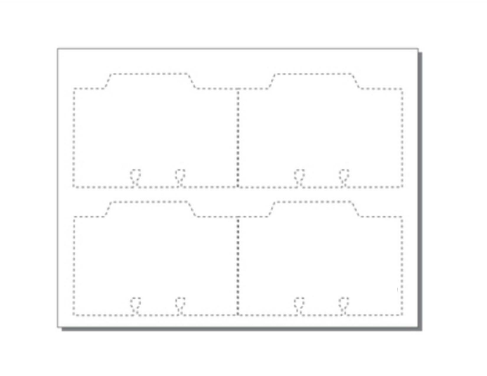 Print 4-UP Lg Rotary File Cards (3″x 5″) w Cntr Tabs on 8.5″x11″ Wh Cvr-250 Shts