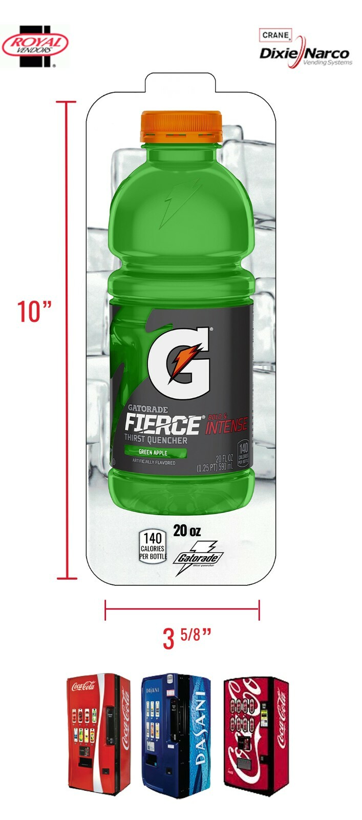 Royal Vendors Chameleon – CUSTOM – Gatorade Fierce – Green Apple – Label