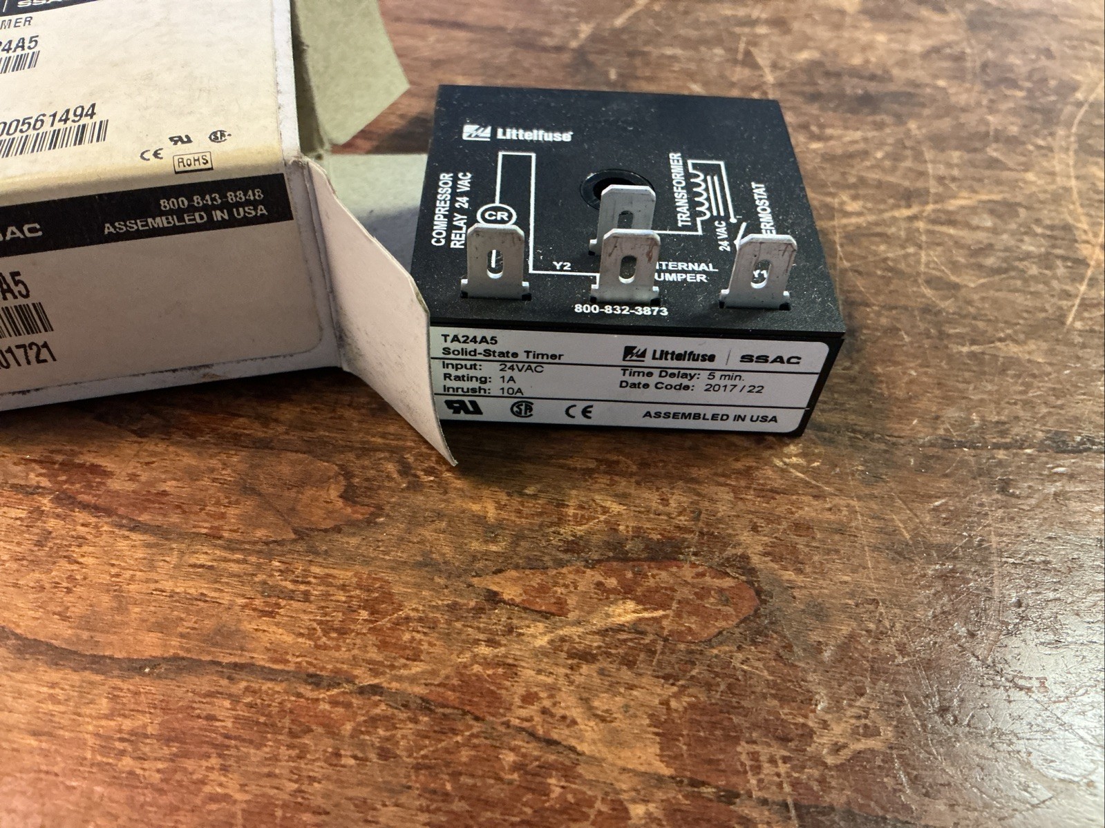 Littlefuse TA24A5 Lockout Timer Relay 24V (new)