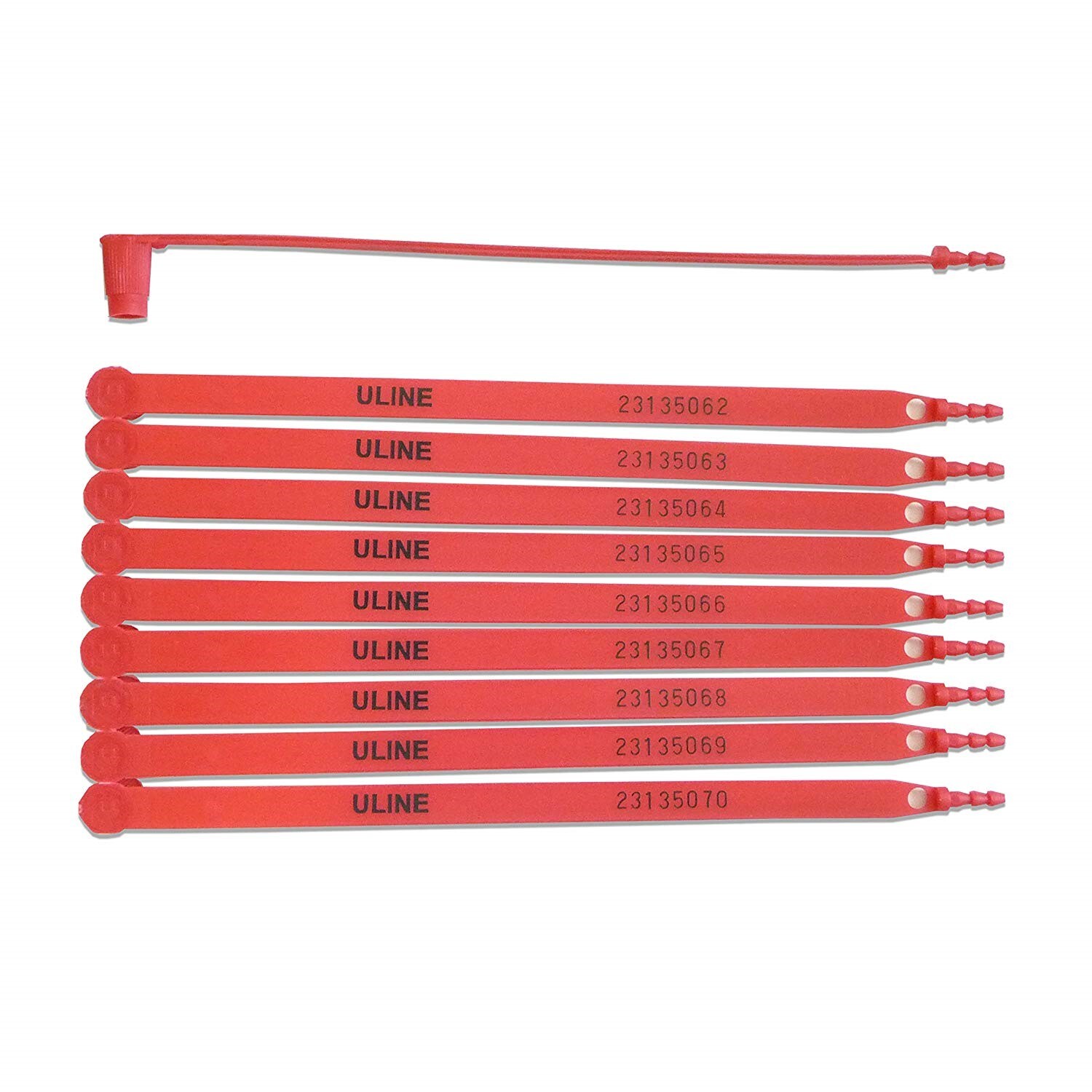 100 Uline Sequentially Numbered Plastic Truck Container Seals Tamper Evident