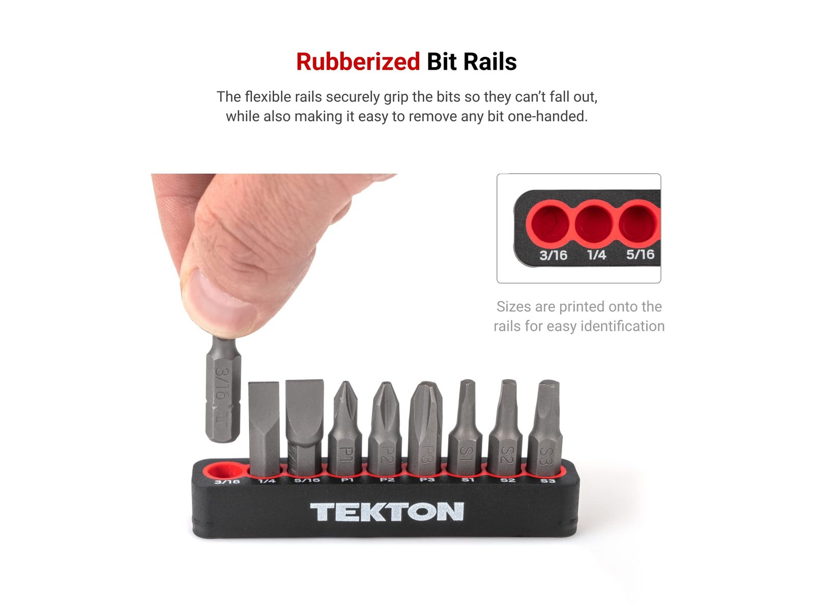 TEKTON 1/4 Inch Star Bit Set with Rail, 9-Piece (T7-T30) | DZT93001 9-Piece, 0
