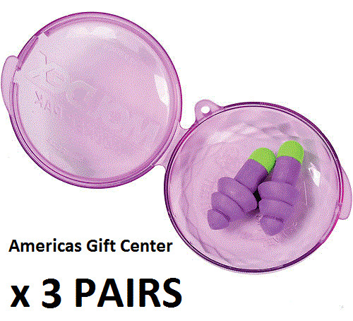 3 Earplugs Moldex Rockets Uncorded With Case 3 Pairs 6400 Earplug Reusable