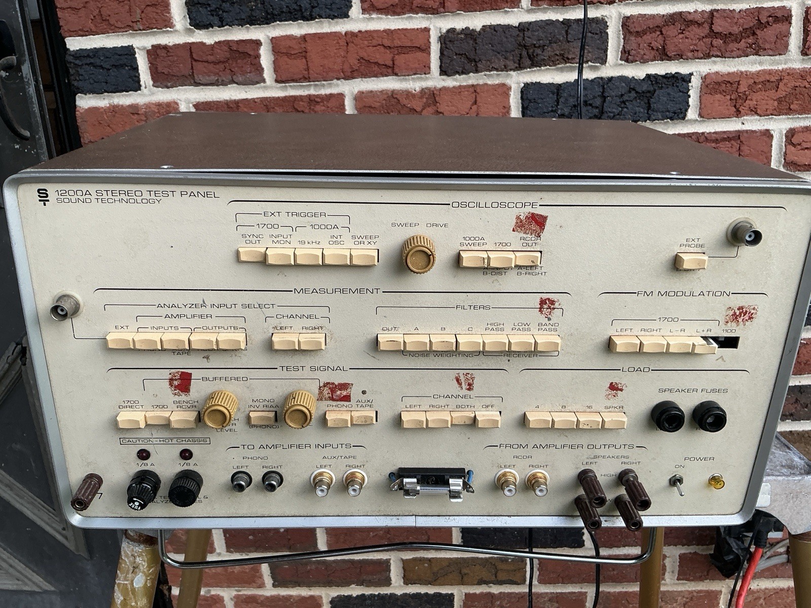 Sound Technology Stereo Test Panel 1200A Service Analyzer Electronic Radio