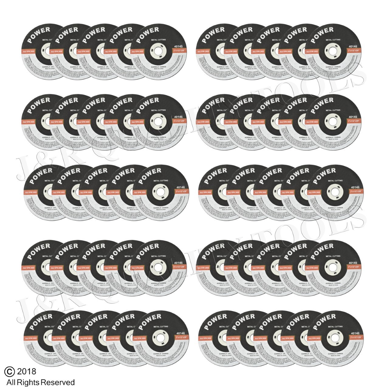 3″ CUT-OFF WHEEL 20,000RPM FOR METAL 50PACK