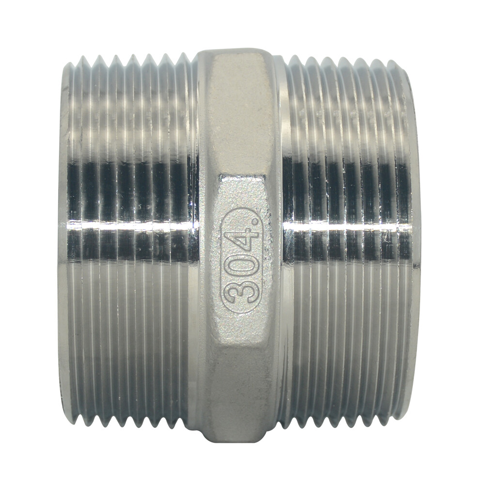 2-1/2″ in Pipe Fitting Hex Nipple NPT 304 Stainless Steel Male x Male connector