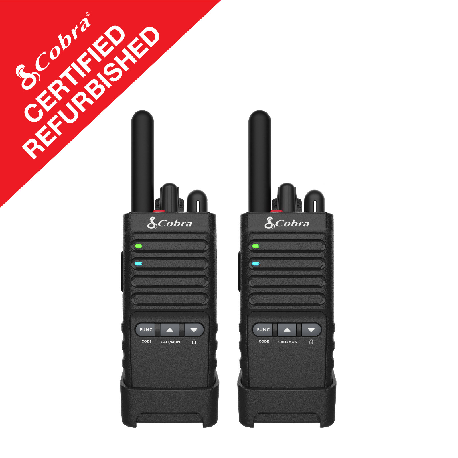 Cobra PX650 2-Pack Business 2 Way FRS Walkie Talkie Radios Certified Refurbished