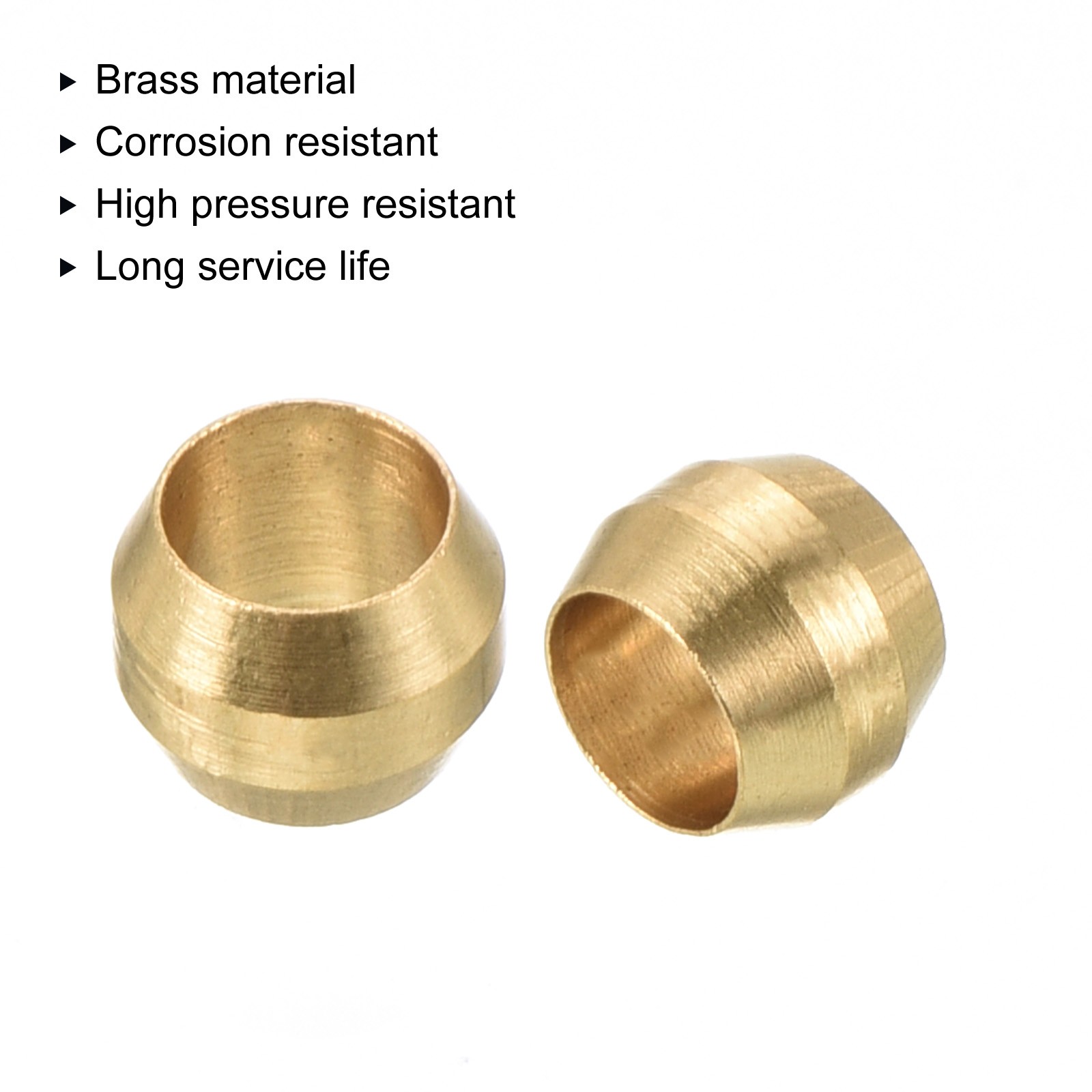 20 Pack 4mm Tube Brass Compression Sleeve Ferrules Brass Compression Fittings