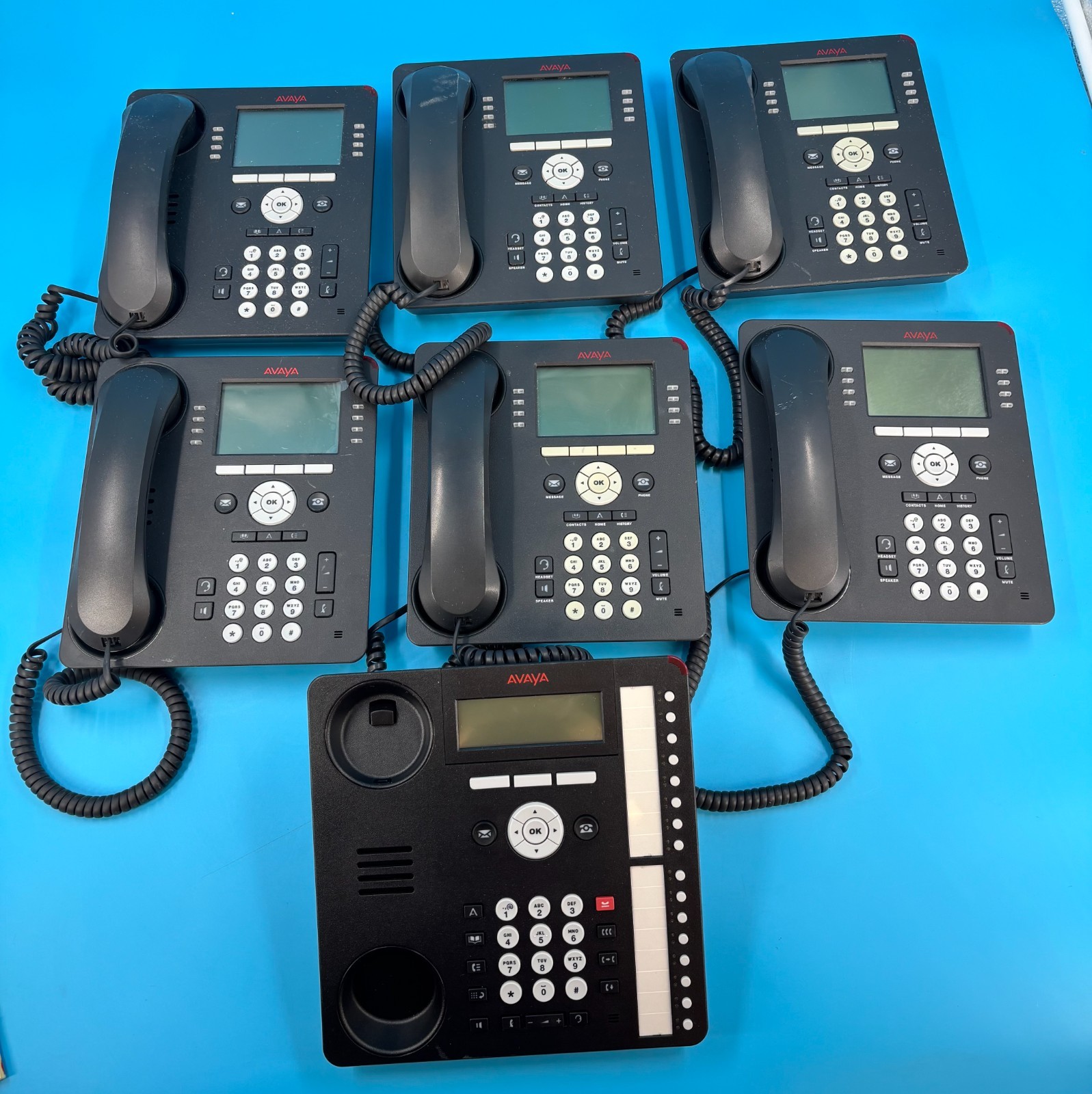 Lot Of 7 Avaya IP Phones 1 Is Missing The Handset *See Description* Free Ship