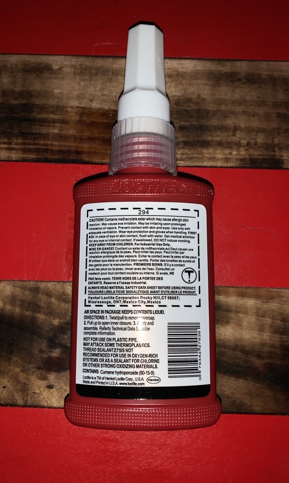 Loctite 294 50mL Wicking Grade Medium Strength Threadlocker 1.69 FL. OZ.