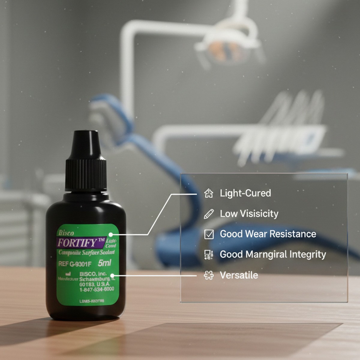 Dental FORTIFY LC a Light-Cured Composite Surface All in One Sealant 5ml
