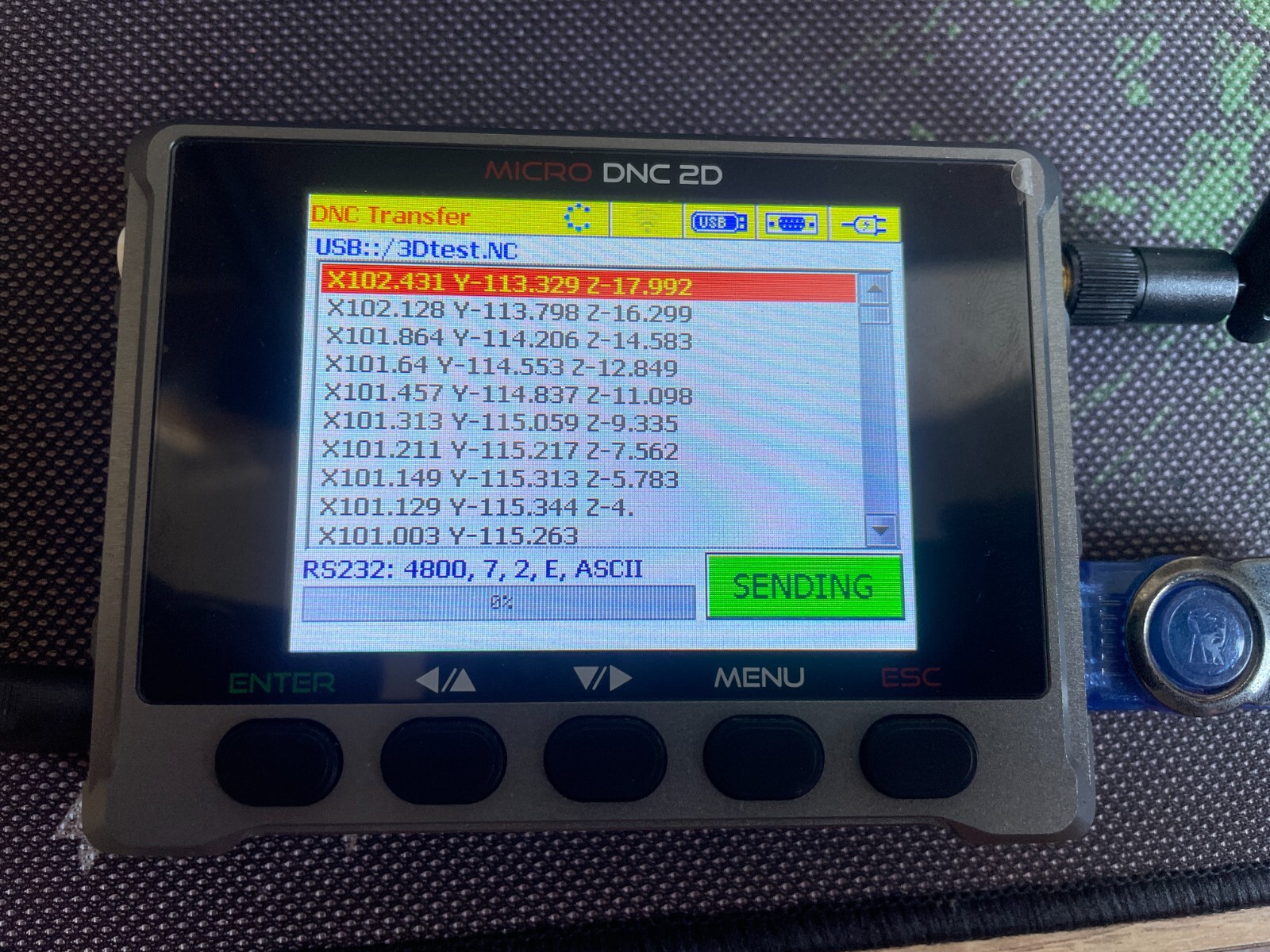 MICRO DNC . Drip feed DNC,USB READER to cnc machine