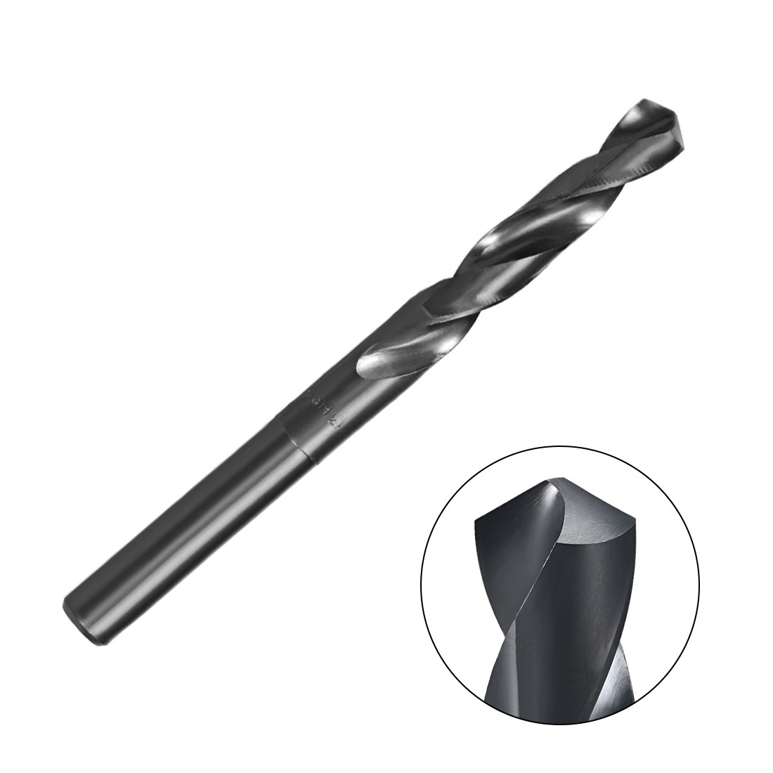 13mm HSS 6542 Short Shank Drill Bit with 1/2 Inch Straight Shank Black Oxide