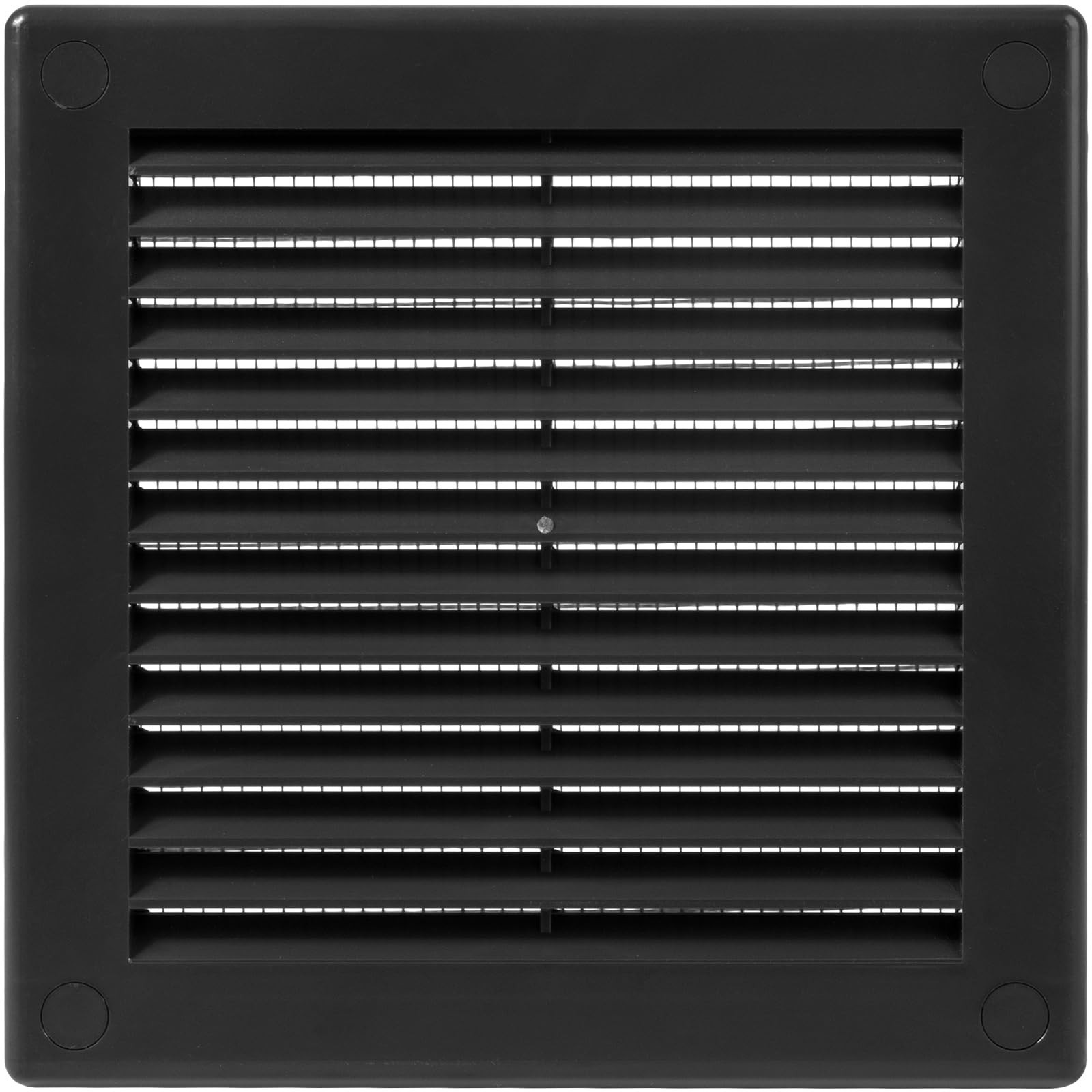 / 5” x 5” Inch Opening Measurement / Black Square Vent External Grille with…