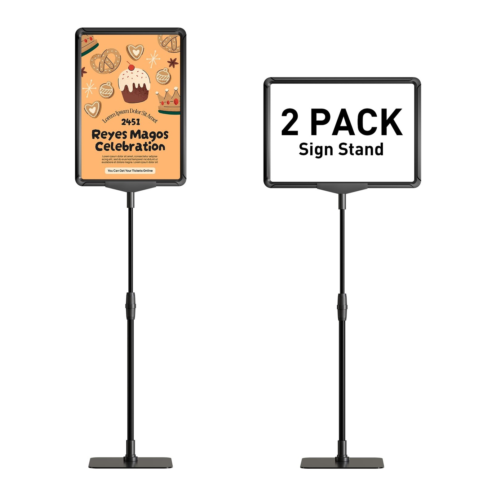 Sign Holder Stand 8.5×11 inch Sign Stand for Display Tabletop Advertising – P…