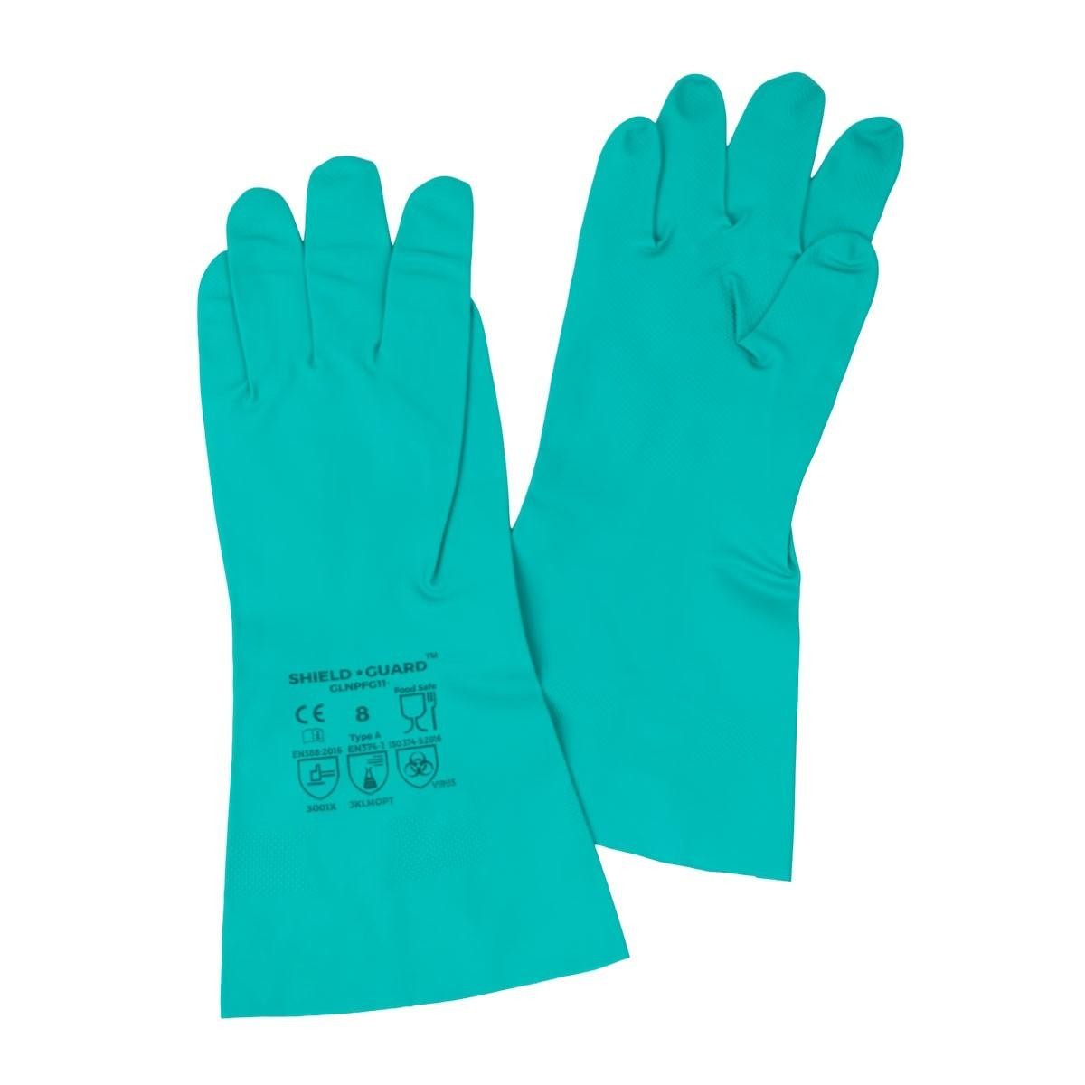 144 Pairs/11 Mil Industrial Powder Free Green Diamond Textured Nitrile Gloves XL