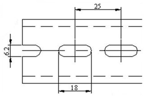 New DIN Rail Slotted Steel, Pre-Cut 35mm x 15mm, 125 mm (~5 (4.9) Inch) Long