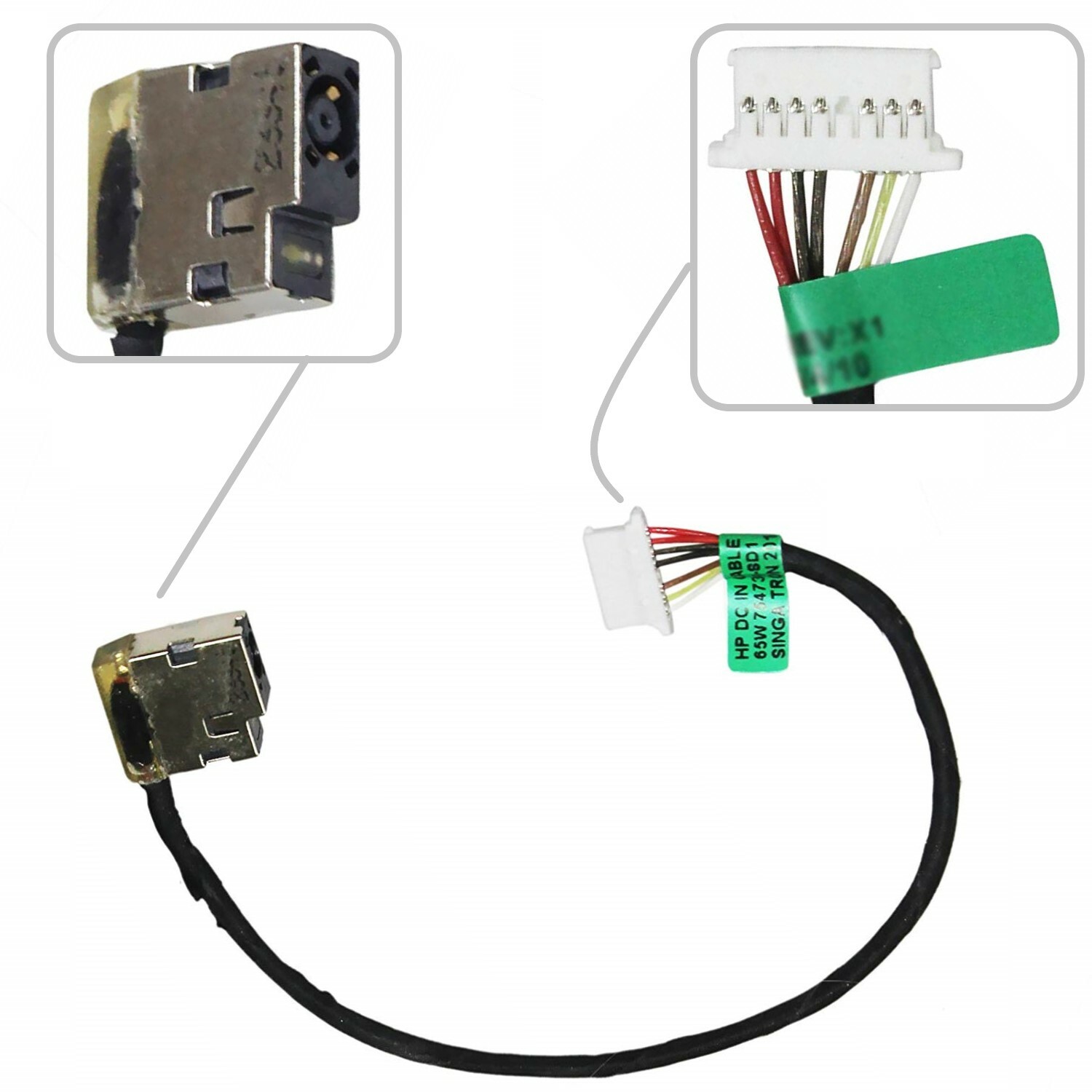 DC POWER JACK CHARGING PORT CABLE for HP 240 250 255 G4 G5 CBL00672-0100 #