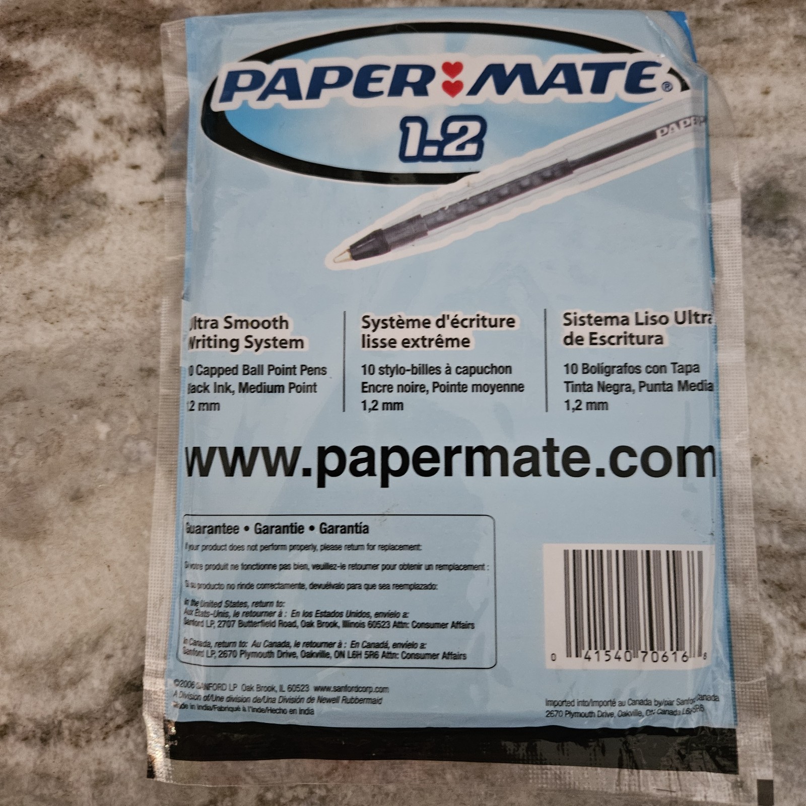 20 Paper Mate 1.2 mm Ballpoint Pens Black Ink Medium, 2006 Ultra Smooth