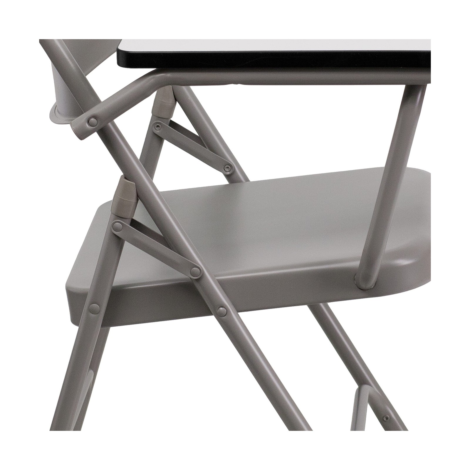 Flash Furniture Ralph Premium Steel Folding Chair with Right Handed Tablet Arm