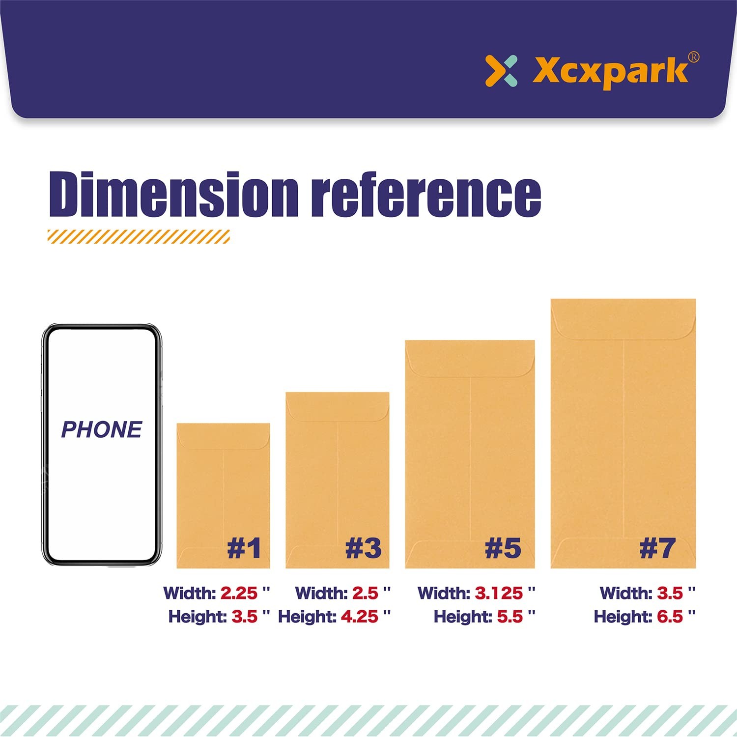Xxcxpark 200PCS #7 Coin Envelopes 3.5×6.5 200 PCS (3.5″ x 6.5″), Brown