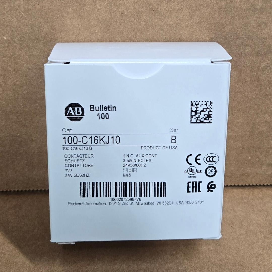 New Allen-Bradley 100-C16KJ10 Contactor 100C16KJ10