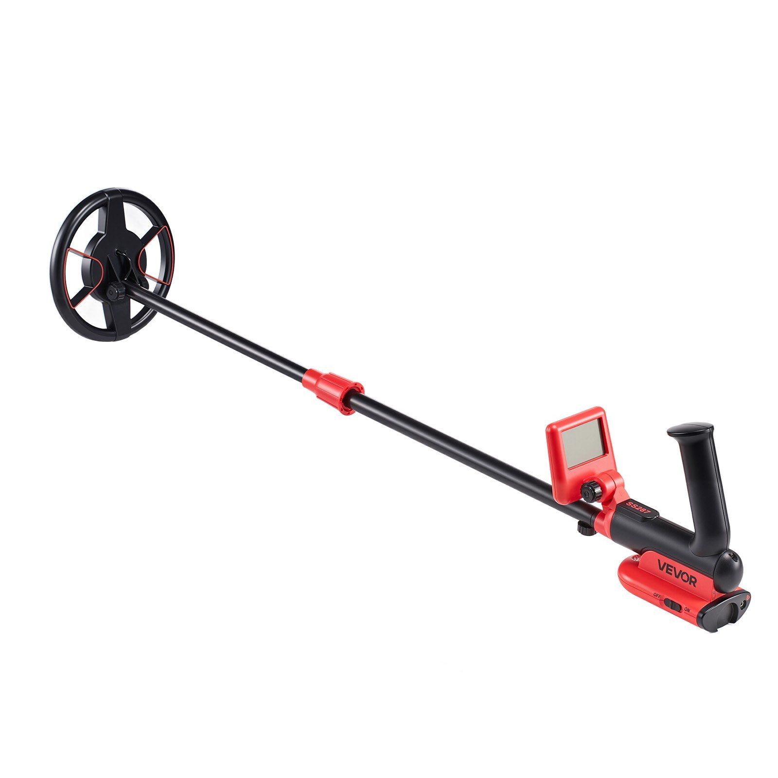 IP68 Waterproof 6″ Metal Detector: 5.8kHz, TN LCD, 22.8-33.8″ Adjustable Handle