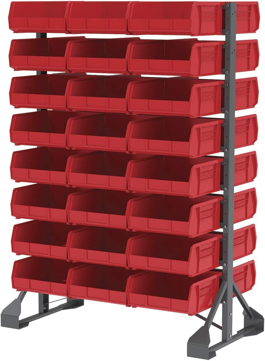 Stackable Heavy Duty Storage Bins Plastic Organizer 10x11x5 Garage Parts Box 2P