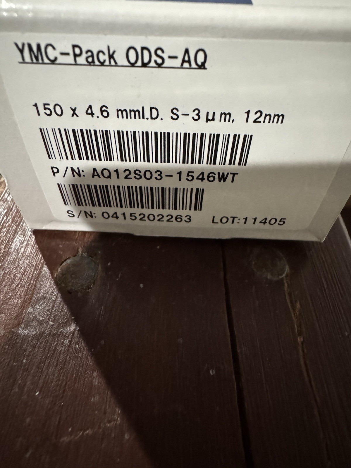 YMC-Pack ODS-AQ HPLC Column 3µm ID 4.6 mm x 150 mm Brand New