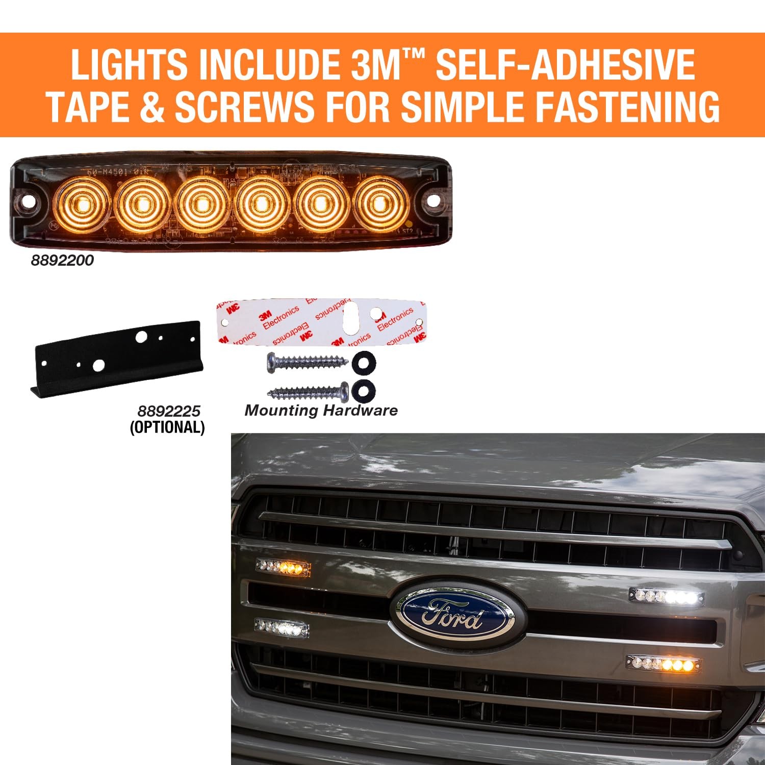 5 Inch Waterproof Ultra Thin LED Strobe Light with 23 Flash Patterns