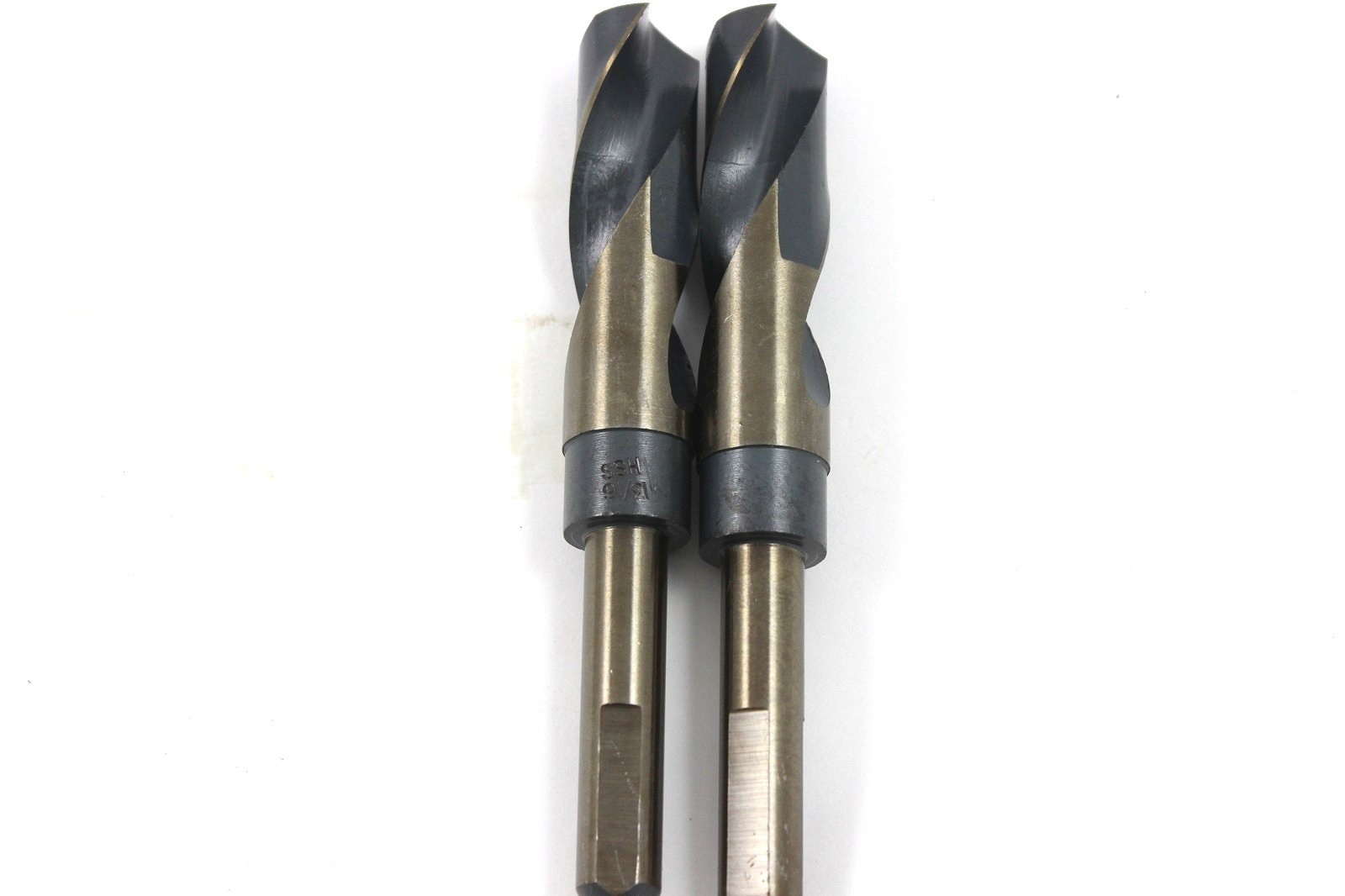 2 PACK 7/8″ Industrial Silver & Deming Drill Bit Black/Gold 1/2 Cut Down Shank