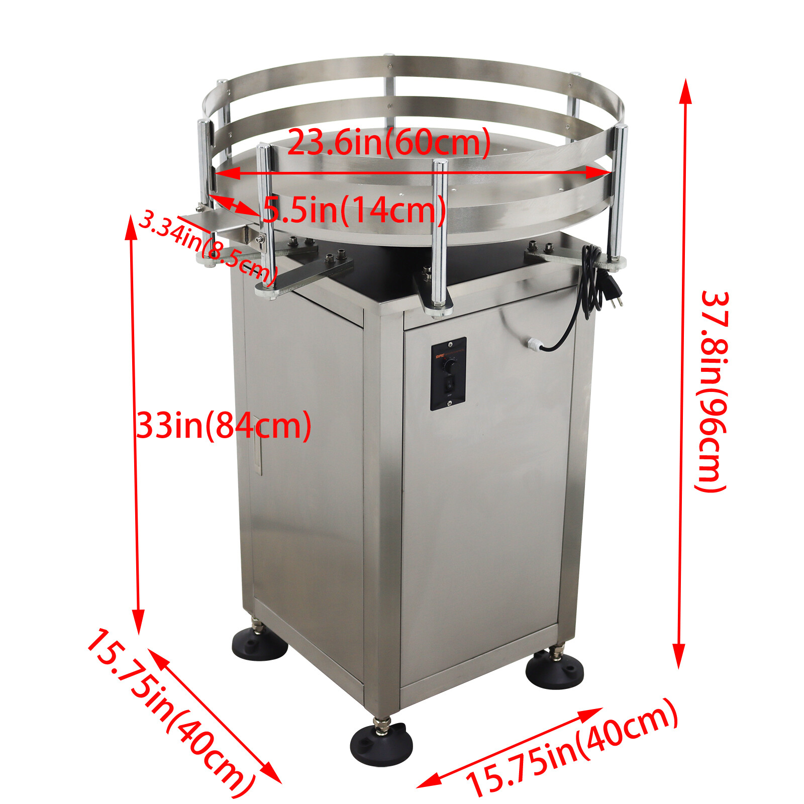 Automatic Bottle Collecting Machine Bottle Organizer Table Rotary 23.6inch 110V