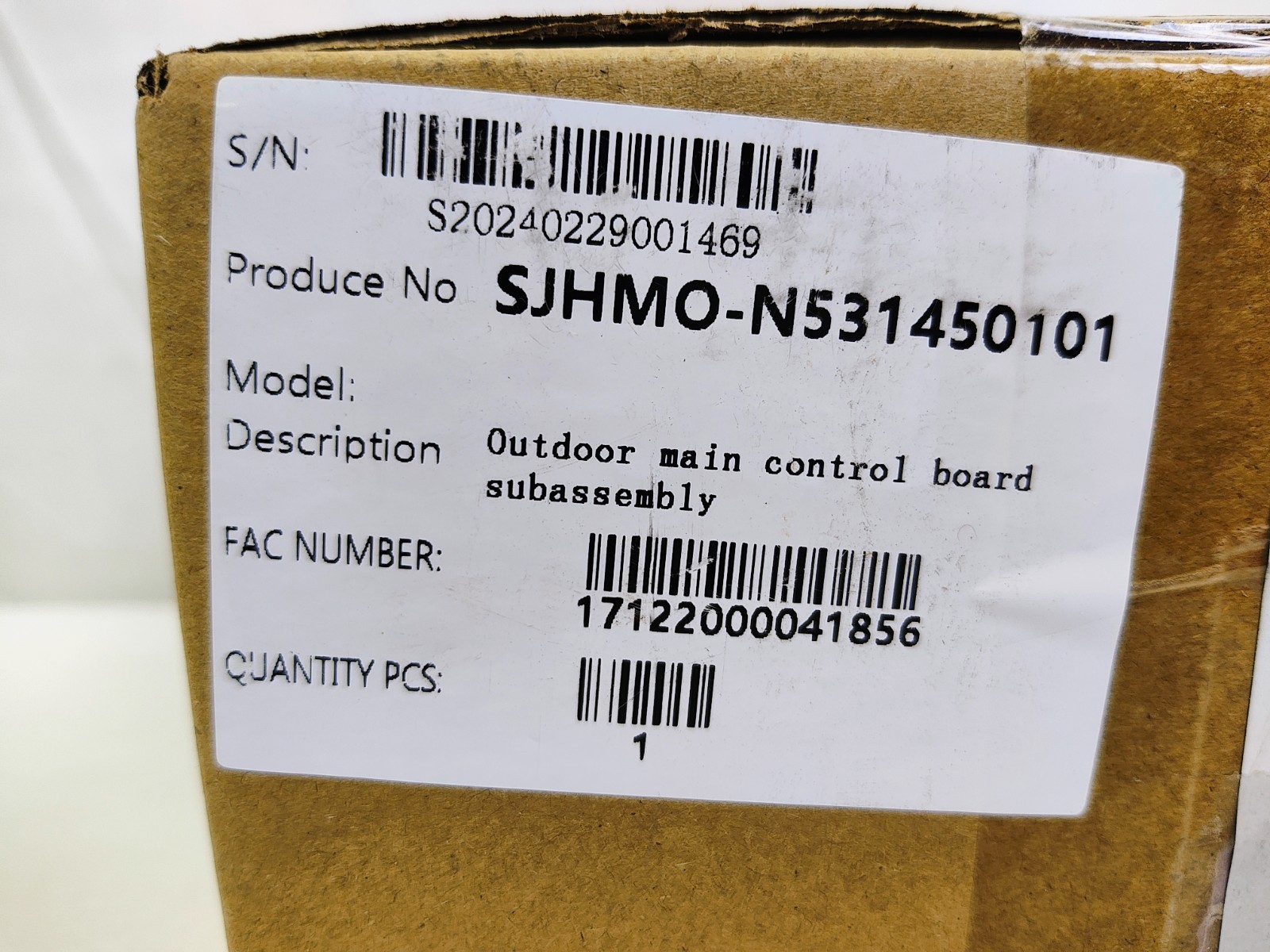 17122000041856 Outdoor Main Control Board Sub