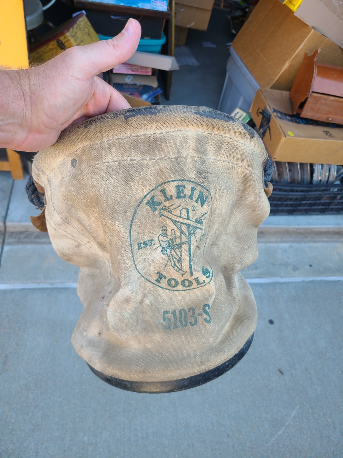 KLEIN TOOLS 5103S Canvas Bucket Bag Used