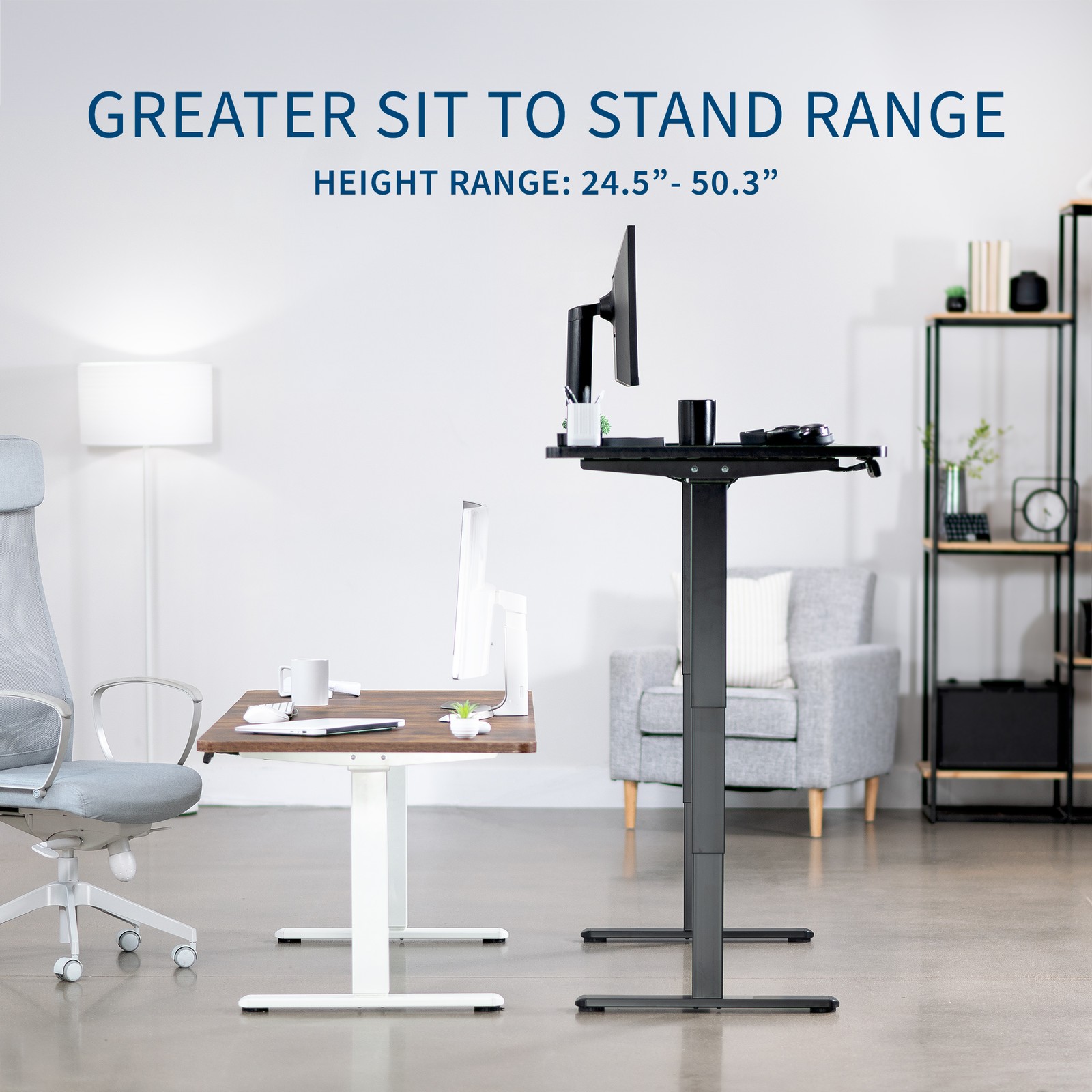 VIVO Electric 71”x36” Stand Up Desk, Rustic Vintage Brown Table Top, Black Frame